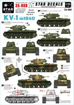 画像1: STAR DECALS[SD35-888]1/35 WWII KV-1 1940年型 デカールセット