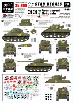 画像1: STAR DECALS[SD35-890]1/35 WWII 英第33機甲旅団 ノルマンディからオランダへ デカールセット