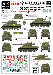 画像1: STAR DECALS[SD35-890]1/35 WWII 英第33機甲旅団 ノルマンディからオランダへ デカールセット (1)