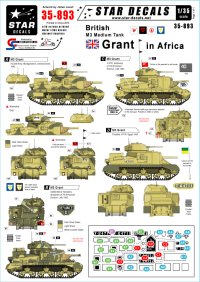 STAR DECALS[SD35-893]1/35 WWII 英軍のM3グラント 北アフリカ戦線 デカールセット