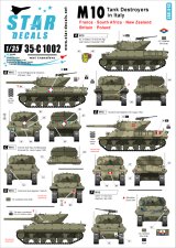 STAR DECALS[SD35-C1002] 1/35 WWII イタリア戦線のM10駆逐戦車 仏、英、南アフリカ、ニュージーランド、ポーランド デカールセット