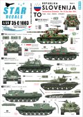 STAR DECALS[SD35-C1003] 1/35 スロベニア独立戦争 1991 #1 M36B2,T-55A,M-84,BTR-50PK デカールセット