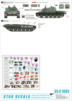 画像2: STAR DECALS[SD35-C1003] 1/35 スロベニア独立戦争 1991 #1 M36B2,T-55A,M-84,BTR-50PK デカールセット