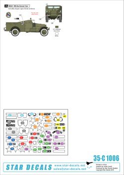 画像2: STAR DECALS[SD35-C1006] 1/35 インドシナ紛争 #1 装甲車 ホワイトスカウト,ハンバーSC,パナール178 デカールセット