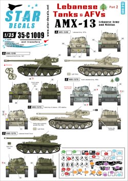 画像1: STAR DECALS[SD35-C1009] 1/35 レバノンの戦車と装甲車両デカールセット#2 レバノン陸軍&南レバノン軍 デカールセット