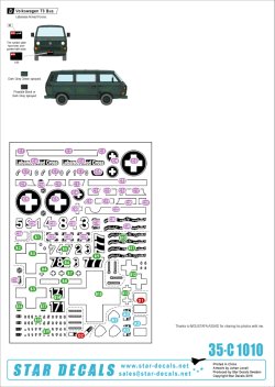 画像2: STAR DECALS[SD35-C1010] 1/35 レバノンの戦車と装甲車両デカールセット#3 VW T3 救急車/バン  デカールセット