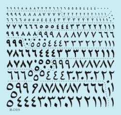 画像2: STAR DECALS[SD35-C1011] 1/35 アラビア文字(数字)セット(黒)