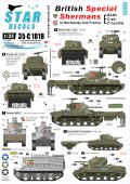 STAR DECALS[SD35-C1018] 1/35 WWII英 英軍特殊車両 BARV,シャーマンクラブ,シャーマンクロコダイル デカールセット