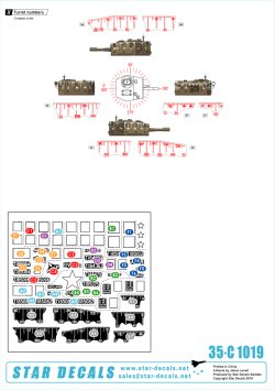 画像2: STAR DECALS[SD35-C1019] 1/35 WWII英 ノルマンディーの英軍海兵隊 火力支援車両 セントーMk.IV デカールセット