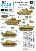 STAR DECALS[SD35-C1022] 1/35 WWII独 武装親衛隊のパンター #3 第2装甲師団 ダス・ライヒ D型&A型 フランス/ベルギー デカールセット