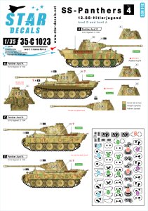 画像1: STAR DECALS[SD35-C1023] 1/35 WWII独 武装親衛隊のパンター #4 武装親衛隊第12装甲師団 ヒトラー・ユーゲント D型&A型 フランス/ベルギー デカールセット (1)