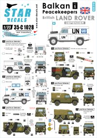 STAR DECALS[SD35-C1028] 1/35 バルカン半島の平和維持部隊#5 イギリス軍のランドローバーディフェンダー