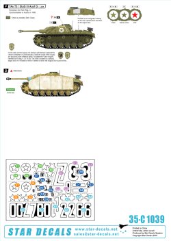 画像2: STAR DECALS[SD35-C1039]1/35 WWII独 枢軸国軍のIII号突撃砲 デカールセット#1 ルーマニア/ハンガリー
