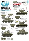 STAR DECALS[SD35-C1043]1/35 WWII米 M4A3E2 ジャンボ デカールセット