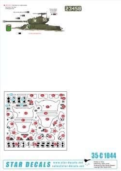 画像2: STAR DECALS[SD35-C1044]1/35 WWII米 M4A3E8 デカールセット 朝鮮戦争「タイガーフェイス」