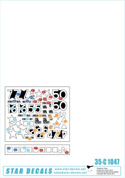 画像2: STAR DECALS[SD35-C1047]1/35 WWII米 バルジの戦い 第6機甲師団のシャーマン デカールセット