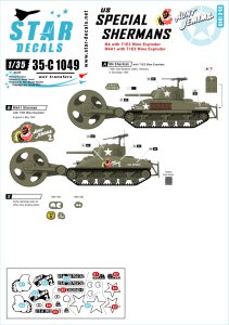 画像1: STAR DECALS[SD35-C1049]1/35 WWII米 シャーマン地雷除去戦車(T1E3アタッチメント) デカールセット (1)