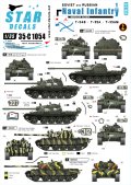 STAR DECALS[SD35-C1054]1/35 ソビエト/ロシア軍の海軍歩兵 #1 T-54B,T-55A,T-55AM デカールセット