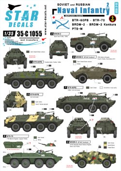 画像1: STAR DECALS[SD35-C1055]1/35 ソビエト/ロシア軍の海軍歩兵 #2 BTR,BRDM デカールセット