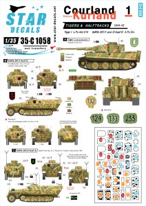 画像1: STAR DECALS[SD35-C1058]1/35 WWII独 クールラント包囲網 #1 ティーガー,Sd.Kfz.251 デカールセット (1)