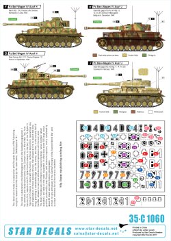 画像2: STAR DECALS[SD35-C1060]1/35 WWII独 指揮戦車 #4 IV号F/G/H型,砲兵観測車J型 デカールセット