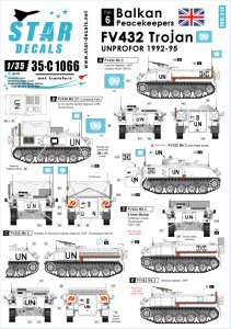 画像1: STAR DECALS[SD35-C1066]1/35 バルカン半島の平和維持軍 #6 国際連合保護軍のFV432 (1)