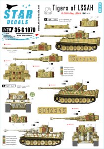 画像1: STAR DECALS[SD35-C1070]1/35 WWII独 LSSAH師団第13中隊のティーガーI 1943-1944 (1)