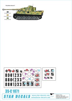 画像2: STAR DECALS[SD35-C1071]1/35 WWII独 ダス・ライヒ師団第8中隊のティーガーI 1943春