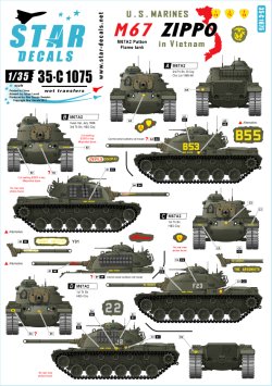 画像1: STAR DECALS[SD35-C1075]1/35 米海兵隊のM67 ジッポー 火炎放射器戦車 ベトナム戦争