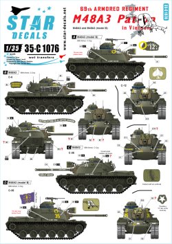 画像1: STAR DECALS[SD35-C1076]1/35 ベトナム戦のM48A3 第69戦車連隊