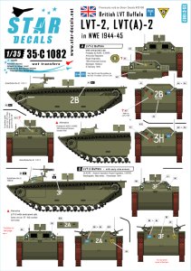 画像1: STAR DECALS[SD35-C1082]1/35 WWII英 北西ヨーロッパのウォーターバッファロー #1 LVT-2,LVT(A)-2 (1)