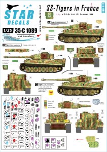 画像1: STAR DECALS[SD35-C1089]1/35 武装親衛隊のティーガー#1 SS第101重戦車第1中隊 (1)