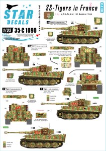 画像1: STAR DECALS[SD35-C1090]1/35 武装親衛隊のティーガー#2 SS第101重戦車第2中隊 (1)