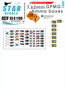 画像1: STAR DECALS[SD35-C1100]1/35 現用英 7.62mmGPMG機銃 弾薬箱ステンシル (1)