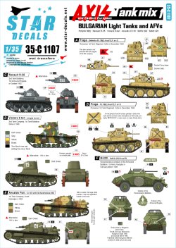 画像1: STAR DECALS[SD35-C1107]1/35 ブルガリア軍の軽戦車とAFV