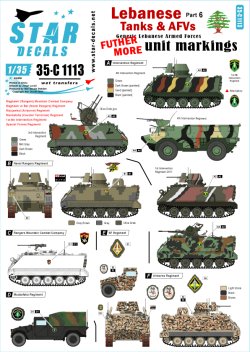 画像1: STAR DECALS[SD35-C1113]1/35 レバノンの戦車と装甲車両デカールセット#6 汎用部隊マーキング3