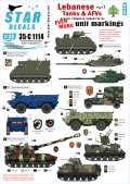 STAR DECALS[SD35-C1114]1/35 レバノンの戦車と装甲車両デカールセット#7 汎用部隊マーキング4