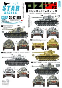 画像1: STAR DECALS[SD35-C1118]1/35 WWII独 東部戦線のIV号戦車F2(G),G型 武装親衛隊 (1)