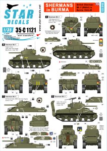 画像1: STAR DECALS[SD35-C1121]1/35 ビルマ戦線の英軍M4Mk.V(M4A4) (1)