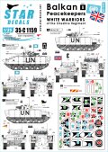 STAR DECALS[SD35-C1159]1/35 ボスニア平和維持軍＃8　ボスニアでのチェシャー連隊所属の「ホワイトウォーリア」