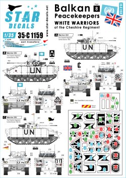 画像1: STAR DECALS[SD35-C1159]1/35 ボスニア平和維持軍＃8　ボスニアでのチェシャー連隊所属の「ホワイトウォーリア」