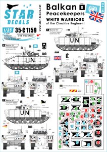 画像1: STAR DECALS[SD35-C1159]1/35 ボスニア平和維持軍＃8　ボスニアでのチェシャー連隊所属の「ホワイトウォーリア」 (1)