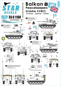 画像1: STAR DECALS[SD35-C1160]1/35 ボスニア平和維持軍＃9　ボスニアのシミタールCVR　シミタール　スパルタン　スルタン (1)