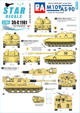 STAR DECALS[SD35-C1161]1/35 中近東におけるイギリス王立砲兵連隊　1991年湾岸戦争でのイギリス軍所属のＭ１０９　2003年イラク戦争でのＡＳー９０