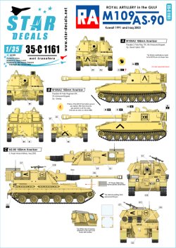 画像1: STAR DECALS[SD35-C1161]1/35 中近東におけるイギリス王立砲兵連隊　1991年湾岸戦争でのイギリス軍所属のＭ１０９　2003年イラク戦争でのＡＳー９０