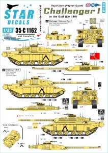 画像1: STAR DECALS[SD35-C1162]1/35 チャレンジャーI. RSDG  - 湾岸戦争1991年の王室スコットランドドラグーンガード (1)