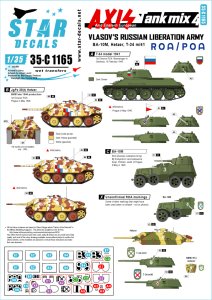 画像1: STAR DECALS[SD35-C1165]1/35 枢軸軍に参加した東ヨーロッパの戦車＃4. ロシア解放軍の戦車　T-34と BA-10Mほか (1)