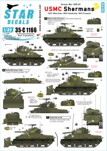 画像1: STAR DECALS[SD35-C1166]1/35 朝鮮戦争におけるアメリカ海兵隊のM4A3(105)のドーザー型、火炎放射器装備型　戦闘指揮型「ヤマアラシ」 (1)