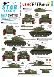 画像1: STAR DECALS[SD35-C1167]1/35 朝鮮戦争のアメリカ海兵隊所属のM46パットン (1)