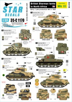 画像1: STAR DECALS[SD35-C1170]1/35 北アフリカにおける英国陸軍のシャーマン　シャーマンMkIII（1943年）編